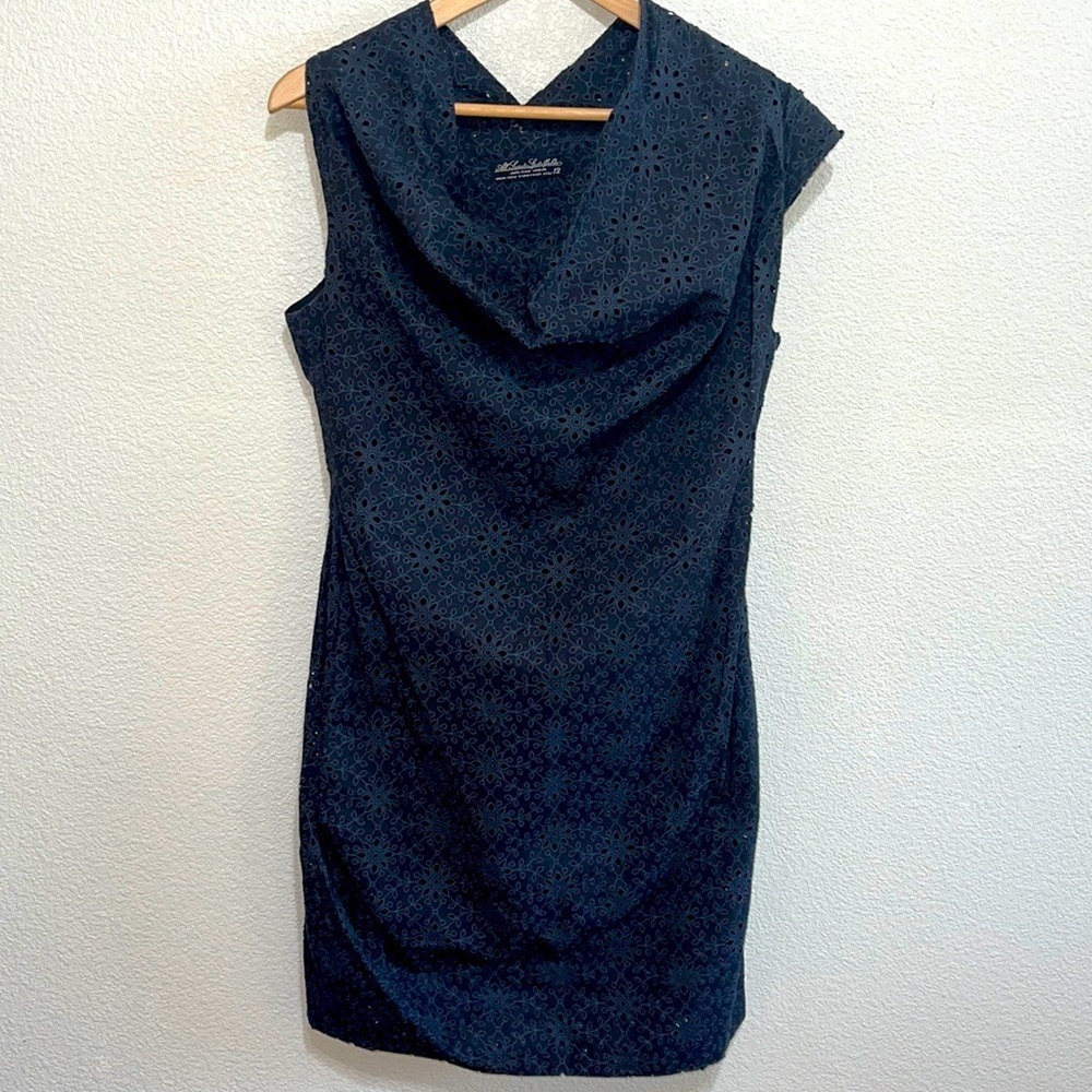 All Saint Black Texture Dress